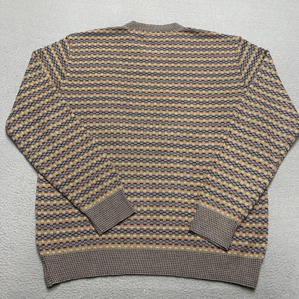 Emme Uno Sweater Mens‎ Large Multicolor Wool Blend Crewneck Pullover Italy Style